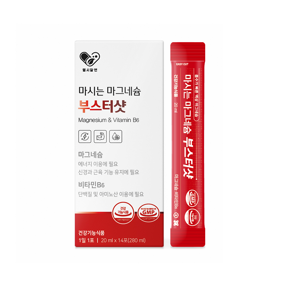 마시는 액상 <b>마그네슘</b> 비타민B 부스터샷 14포, 1개