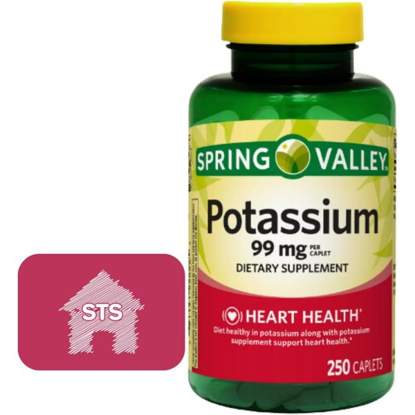 칼륨 혈압 붓기조절 <b>스프링 밸리</b> 99mg 250개 + STS 스티커.