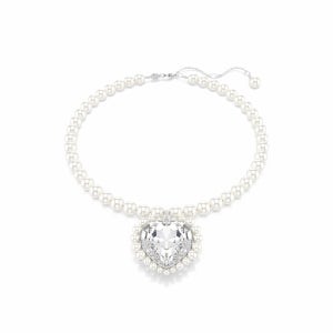 [스와로브스키/본사정품] Ariana Grande 캡슐 컬렉션 크리스털 펄 하트 목걸이 5720858