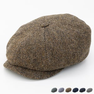 뉴스보이캡 남자 헌팅캡 베레모 울 헤링본 체크