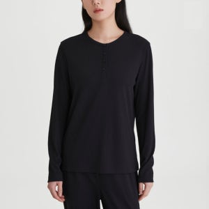 [JAJU/자주] 여 소프트 립 헨리넥 라운지 티셔츠 2종택1