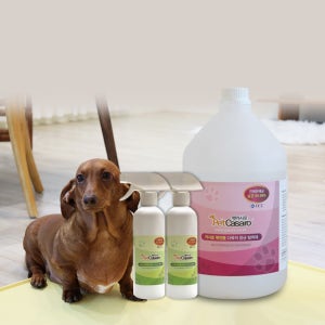 펫카사로 살균소독제 무향 강아지 고양이 배변 모래 탈취제 대용량 4L 스프레이 450ml
