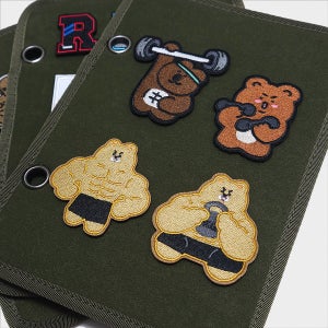 헬창곰 벨크로 가방 헬스 패치 와펜 벨크로 찍찍이 운동 찍찍이