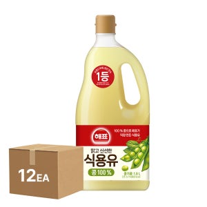 사조 해표 콩 100% 식용유 콩기름 1.8L 12개