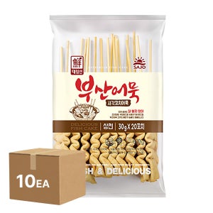 사조 대림선 부산어묵 사각꼬치어묵 600g, 10개