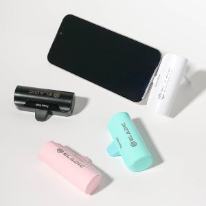일체형 도킹형 5000mAh LED 고속충전 미니 스탠드 C타입 보조배터리