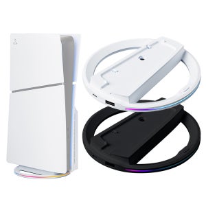 소니 플레이스테이션 PS5 프로 슬림 호환 스펙트라 RGB 조명 콘솔 수직 버티컬 스탠드 받침대