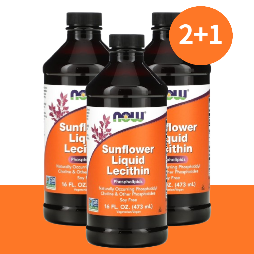 <b>나우푸드 대두 레시틴</b> 포스파티딜 인지질 Lecithin 해바라기 액상 473ml(2+1)