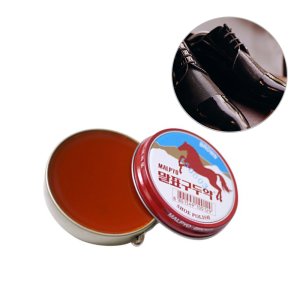 말표 구두약 40g 갈색 브라운 자색 구두광택제 캔구두 왁스