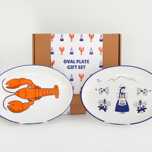 선물 세트 - 오벌 플레이트 라지 (2p)