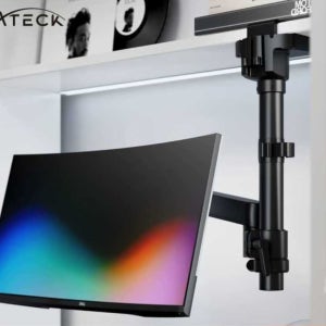 고중량모니터암 싱글모니터암 책상모니터암 싱글거치대 E500pd 흑요석 블랙+노트북 트레이