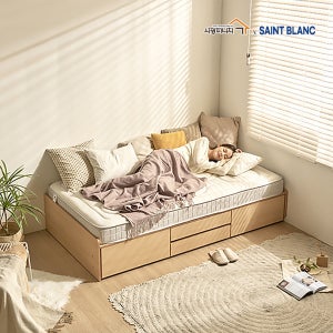 SK785 무헤드 논헤드 2단 수납 서랍 침대 SS HI