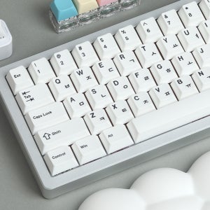 Soulcat 고함량 PBT 염료승화 한글 영어 키캡 107키 커스텀키보드 교체용 (BOW - 한글 블랙)