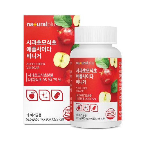 자연발효 사과초모식초 애플사이다비니거 유기농 애사비 90정