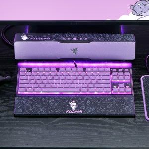 레이저 귀염뽀짝 산리오 헬로키티 쿠로미 캐릭터 게이밍 멤브레인 사무용 키보드 마우스