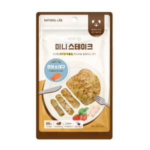 미니 스테이크 연어&대구 100g 부드러운 슬라이스 강아지간식