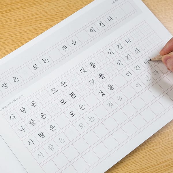 글씨 교정 책 글씨잘쓰는법 성인 악필교정 한글 글씨체 연습 노트 큰 글씨 쓰기