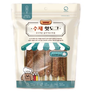 수제핫도그 소고기 200g 강아지 스틱껌