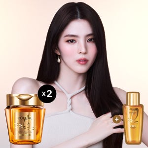 [소희PICK/극손상헤어팩] 로레알파리 엑스트라오디네리 오일 실크 마스크 팩 250ml 2개(+에어리실크 30ml)