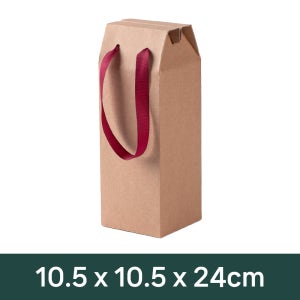 끈손잡이 크라프트 선물상자 와인 오일 병포장 박스 13호 (10.5x10.5x24cm)