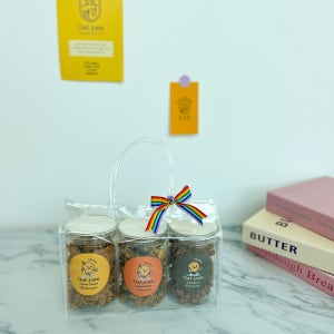 수제 그래놀라 선물세트 오트밀 디저트 간식 각종답례품 생일 기업단체 90g 택3