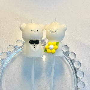 케이크초 신랑신부초 파티초 특별한 귀여운 생일초 부부의날 결혼기념일 웨딩데이 무향