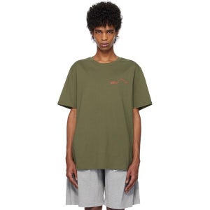 BLESS 카키 N°79 멀티컬렉션 V 티셔츠 5311 KHAKI BROWN / RED 251852M213001