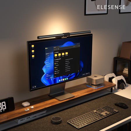 엘레센스 2in1 모니터 조명 라이트바 무선리모컨 LED 스탠드 램프 후면 조명 E1133