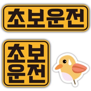 초보운전 스티커 차량용 도로연수 주행연습