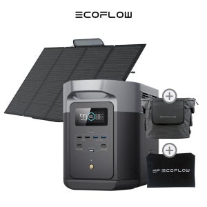 에코플로우 델타2 맥스+400W 태양광패널 리튬 인산철 배터리 파워뱅크 캠핑용