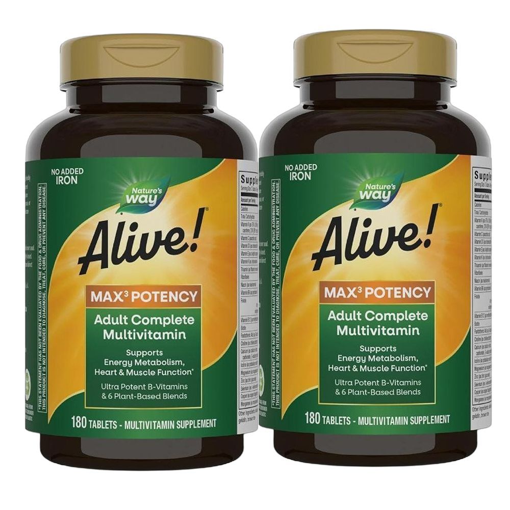 <b>얼라이브 맥스3 포텐시</b> 어덜트 컴플리트 멀티비타민 철분 미함유 180정 1+1