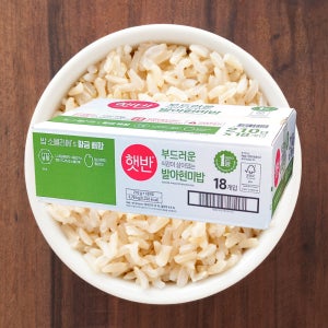 CJ 햇반 부드러운 발아 현미밥 210g 18개입 코스트코 잡곡밥 햇밥