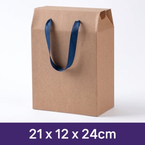 끈손잡이 선물상자 크라프트 42호 (21x12x24cm) 참기름 음료 세트 병 포장 박스