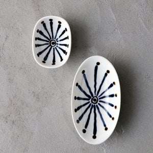 드로잉 무드 타원 미니 볼 찬기 소스 종지 디저트볼