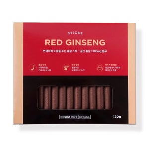 프롬벳 순수스틱 강아지 영양제 홍삼 녹각, 120g, 1개