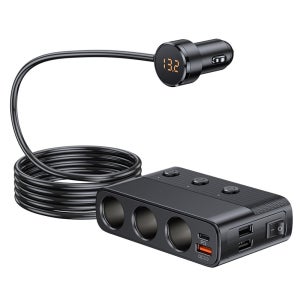 차량용충전기 3구 멀티소켓 4포트 USB C타입 퀄컴퀵차지3.0 시거잭 휴대폰 스위치