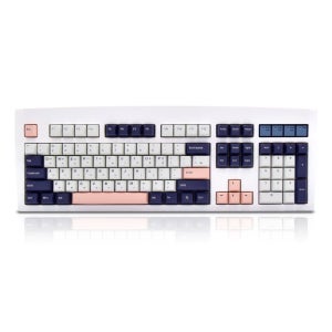 큐센 DT35 104 PBT 풀윤활 가스켓 사무용 풀배열 기계식 키보드 화이트, 오테뮤 저소음 크림옐로우 Pro