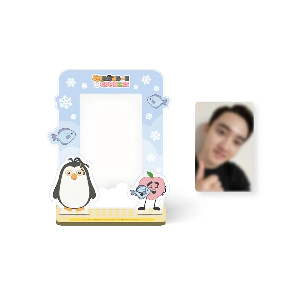 （アクリルフォトカードスタンド）エクソディオドギョンスEXO DOH KYUNG SOO ZZIRANG-E＆CHARLES ACRYLIC PHOTOCARD STAND
