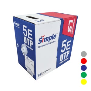 LS전선 UTP 랜케이블 CAT5E 인터넷 선 랜선 박스 300m, 옐로우