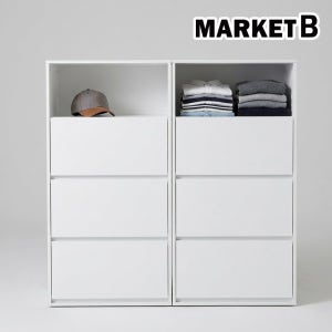 드레스룸 옷 서랍장 미니 속깊은 슬림 서랍장 단스 60x50x120, 3단, 화이트