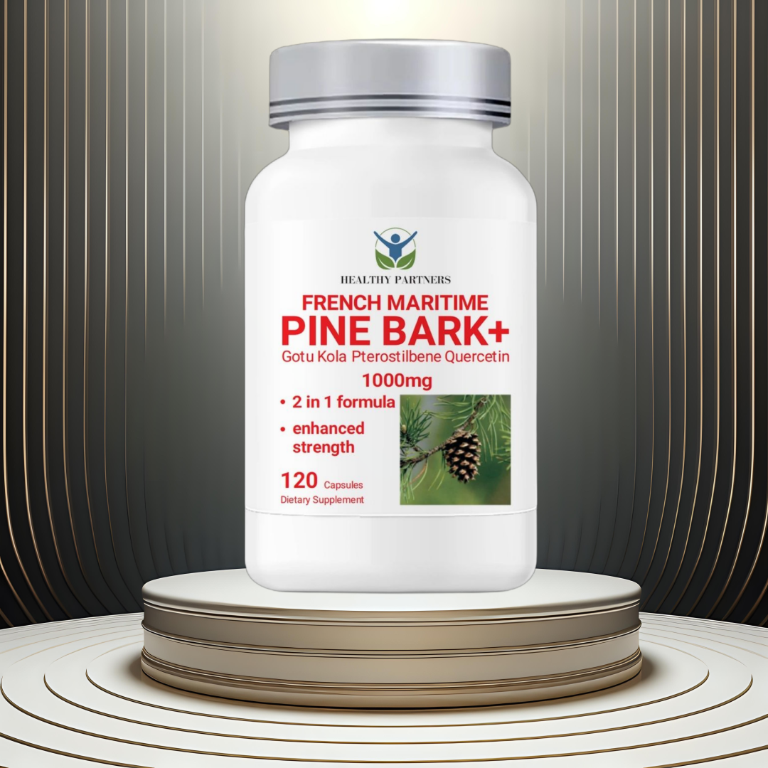 프랑스해송나무 껍질+고투콜라 프테로스틸벤 <b>퀘르세틴 1000mg</b> 120캡슐 항산화영양제