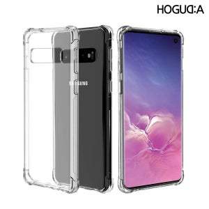방탄 범퍼 젤리케이스 1+1 투명, 갤럭시S10 LTE (G973)