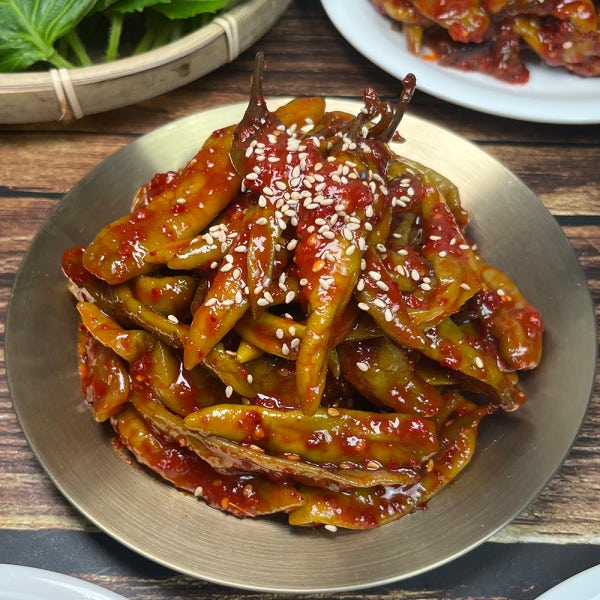 [장사의신 X 올바른식품] 장신몰 고추무침 500g 양념 고추 무침 반찬