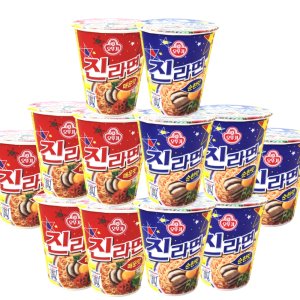 [오네뜨] 오뚜기 진라면 매운맛 순한맛 컵라면 반반 세트(진매6+진순6)
