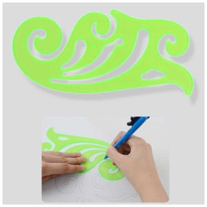 템플릿자 파도 구름 모형자 1p 곡선 표현용