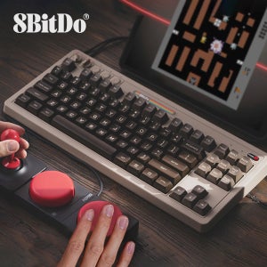 [국내정발] 8bitdo키보드 레트로 무선 8비트 8비토 + 패드 TKL C64 영문