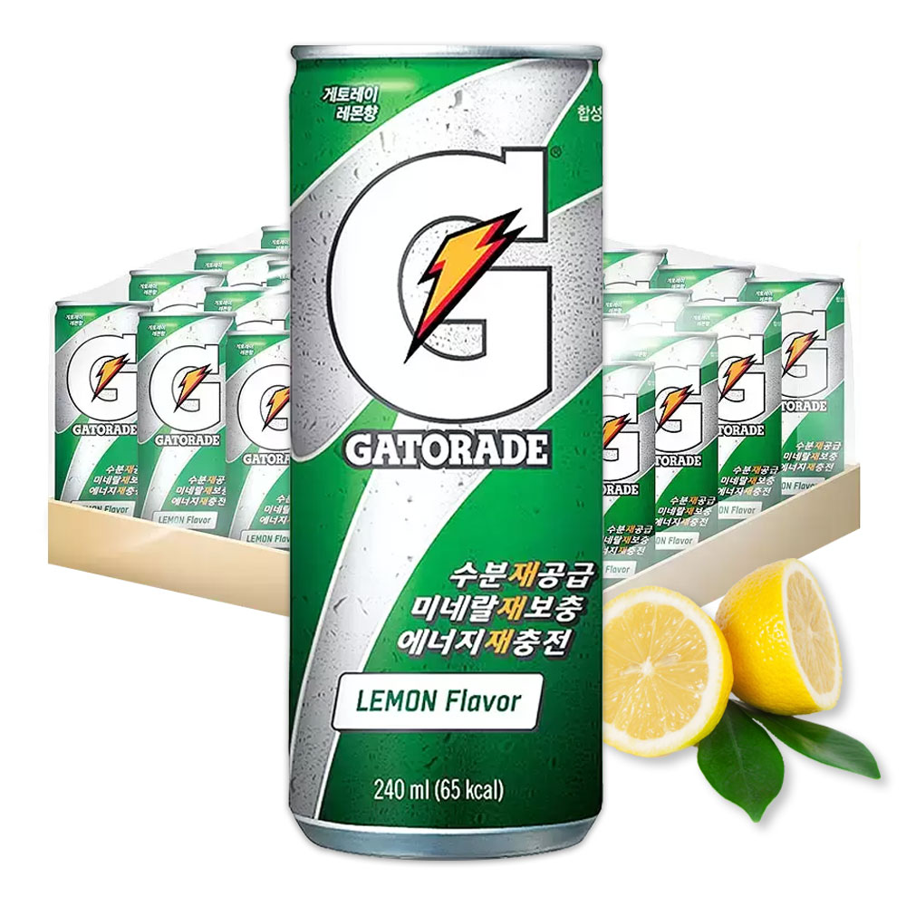 <b>게토레이</b> 레몬 240mlx30캔 이온음료 스포츠 음료