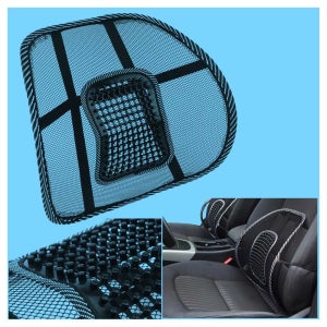 차량허리쿠션 의자허리받침대 지압등받이 카시트 통풍 매쉬등받이