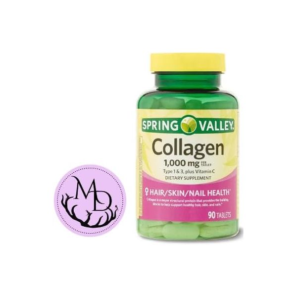 모발 <b>피부</b> 손톱 <b>스프링 밸리</b> 콜라겐 비타민 C 정제 1000mg 90 세