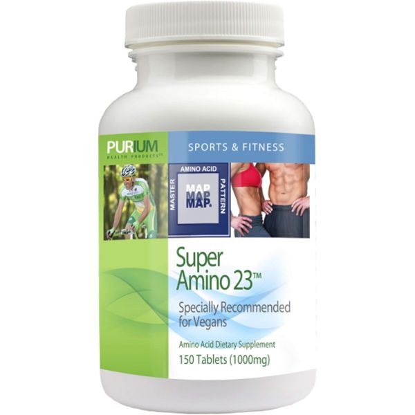 퓨륨 <b>슈퍼</b> 아미노 23-150 비건 정제 - BCAA 아미노산 <b>운동 전</b> 에 될 수 있습니다 - 글루텐 프리 - 30인분